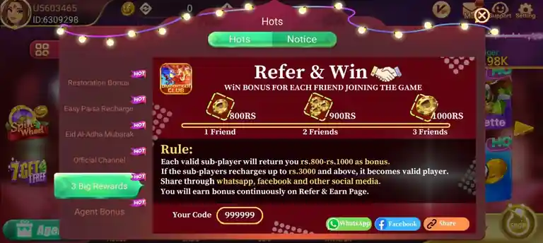 Refer and Win referral rewards of rs.800 to rs.1000